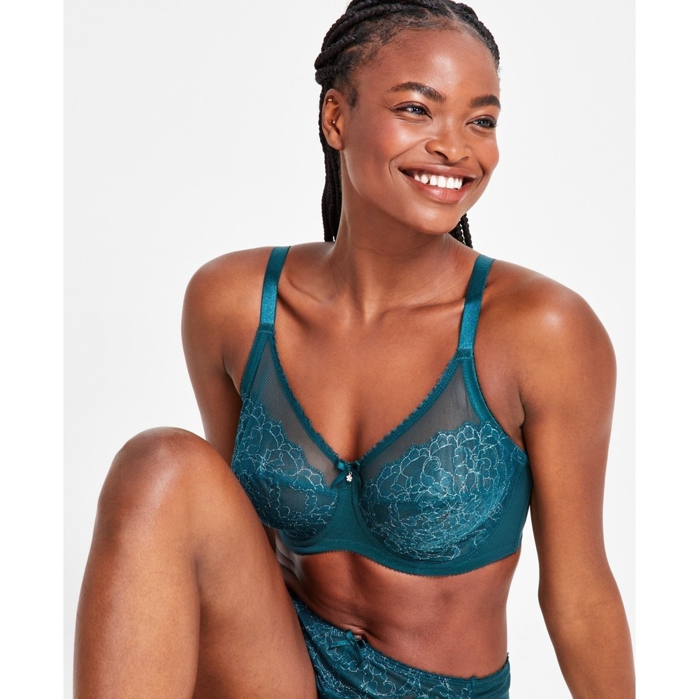 Wacoal Women's Retro Chic Full Figure Underwire Bra Green Size 36H 36 H